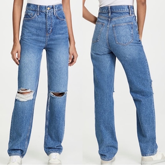 Triarchy x Josephine Skriver High Rise Loose Fit Distressed Jeans 29 - Picture 1 of 12